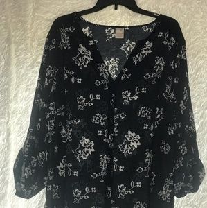 New Long Sleeve Button Down Blouse